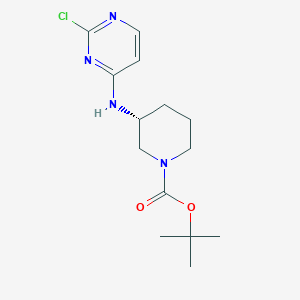 molecular formula C14H21ClN4O2 B8021700 (R)-tert-butyl 3-((2-chloropyrimidin-4-yl)amino)piperidine-1-carboxylate 