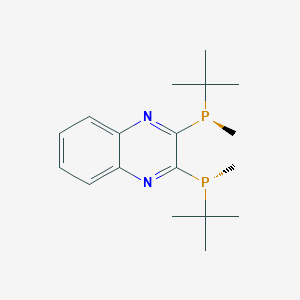 molecular formula C18H28N2P2 B8021704 (R,R)-(-)-2,3-Bis(tert-butylmethylphosphino)quinoxaline 