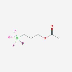 molecular formula C5H9BF3KO2 B8021745 Potassium (3-acetoxypropyl)trifluoroborate 