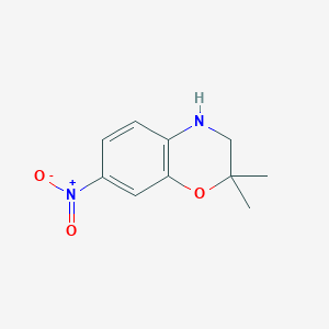 molecular formula C10H12N2O3 B8021754 2,2-Dimethyl-7-nitro-3,4-dihydro-2H-benzo[B][1,4]oxazine 
