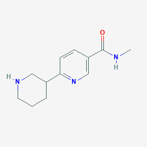 molecular formula C12H17N3O B8021819 N-methyl-6-(piperidin-3-yl)pyridine-3-carboxamide 