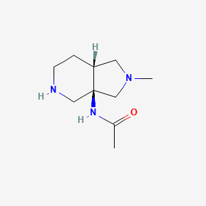 molecular formula C10H19N3O B8021836 N-(2-Methyloctahydro-3aH-pyrrolo[3,4-c]pyridin-3a-yl)acetamide dihydrochloride 