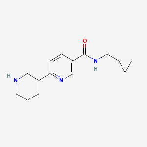 molecular formula C15H21N3O B8021837 1',2',3',4',5',6'-Hexahydro-[2,3']bipyridinyl-5-carboxylic acid cyclopropylmethyl-amide 