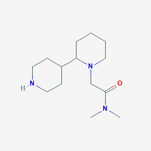 molecular formula C14H27N3O B8021875 2-{[2,4'-bipiperidin]-1-yl}-N,N-dimethylacetamide 