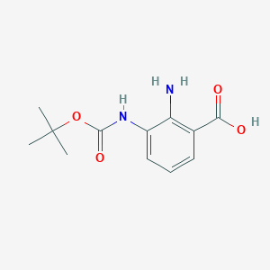 molecular formula C12H16N2O4 B8021916 2-Amino-3-bocamino-benzoic acid 