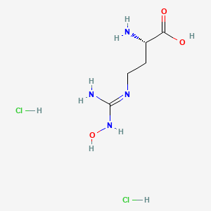 molecular formula C5H14Cl2N4O3 B8021928 (S)-2-Amino-4-(3-hydroxyguanidino)butanoic acid dihydrochloride 