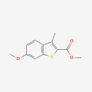 molecular formula C12H12O3S B8021949 6-Methoxy-3-methyl-benzo[b]thiophene-2-carboxylic acid methyl ester 