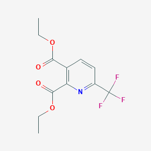 molecular formula C12H12F3NO4 B8021959 6-Trifluoromethyl-pyridine-2,3-dicarboxylic acid diethyl ester 