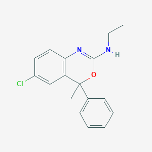 molecular formula C17H17ClN2O B8021963 6-chloro-N-ethyl-4-methyl-4-phenyl-3,1-benzoxazin-2-amine 