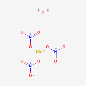molecular formula H2N3O10Rh B8022124 硝酸铑(III)水合物，约36%铑(Rh)基准 