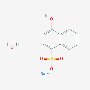 molecular formula C10H9NaO5S B8022196 sodium;4-hydroxynaphthalene-1-sulfonate;hydrate 