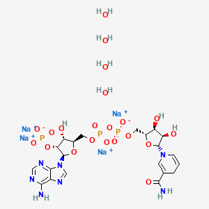 molecular formula C21H34N7Na4O21P3 B8022238 Beta-nicotinamide adenine dinucleotide phosphate tetrasodium salt (reduced form) 