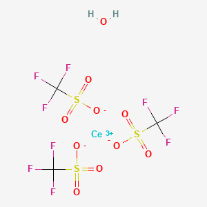 molecular formula C3H2CeF9O10S3 B8022291 Cerium(4+) tetrakis(trifluoromethanesulfonate) 