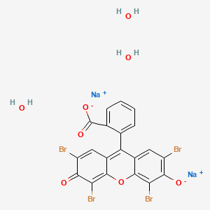 molecular formula C20H12Br4Na2O8 B8022310 Disodium;2-(2,4,5,7-tetrabromo-3-oxido-6-oxoxanthen-9-yl)benzoate;trihydrate 