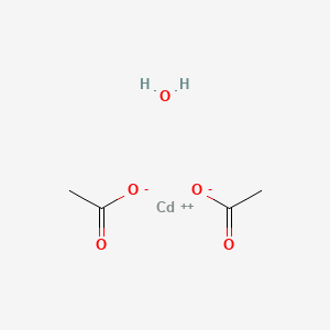 molecular formula C4H8CdO5 B8022426 Cadmium(II)acetatexhydrate 