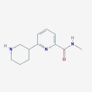 molecular formula C12H17N3O B8022447 N-methyl-6-(piperidin-3-yl)pyridine-2-carboxamide 