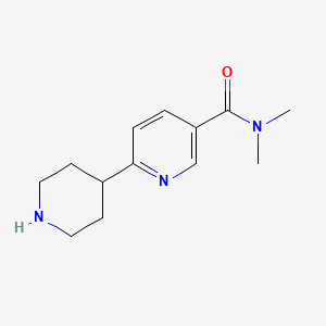 molecular formula C13H19N3O B8022456 N,N-dimethyl-6-(piperidin-4-yl)pyridine-3-carboxamide 