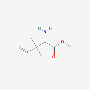molecular formula C8H15NO2 B8022480 2-Amino-3,3-dimethyl-pent-4-enoic acid methyl ester 