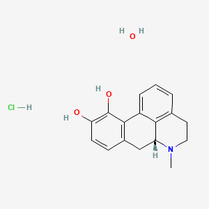 molecular formula C17H20ClNO3 B8022535 Apomorphine hydrochloride hemihydrate 