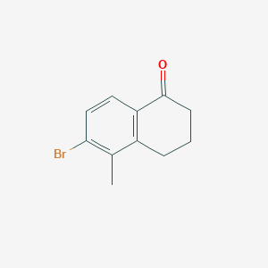 molecular formula C11H11BrO B8022708 6-Bromo-5-methyl-3,4-dihydro-2H-naphthalen-1-one 