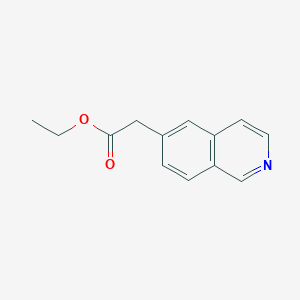 molecular formula C13H13NO2 B8022730 Isoquinolin-6-YL-acetic acid ethyl ester 