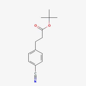molecular formula C14H17NO2 B8022755 3-(4-Cyano-phenyl)-propionic acid tert-butyl ester CAS No. 91574-47-9