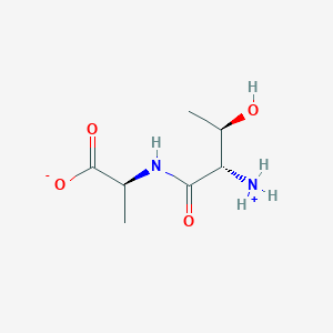 molecular formula C7H14N2O4 B8022763 (2S)-2-[[(2S,3R)-2-azaniumyl-3-hydroxybutanoyl]amino]propanoate 