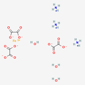 molecular formula C6H18FeN3O15 B8022879 triazanium;iron(3+);oxalate;trihydrate 