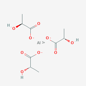 molecular formula C9H15AlO9 B8022932 Trilactic acid aluminum salt 