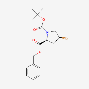 molecular formula C17H22BrNO4 B8023044 (2S, 4S)-1-N-Boc-4-bromo-proline benzyl ester 