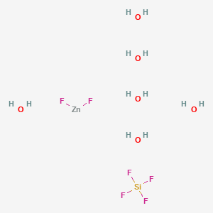 molecular formula F6H12O6SiZn B8023051 ZINC hexafluorosilicate hydrate 98% 