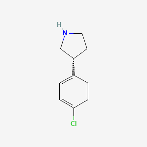 molecular formula C10H12ClN B8023057 (3R)-3-(4-Chlorophenyl)pyrrolidine 