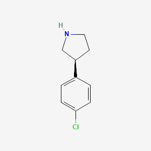 molecular formula C10H12ClN B8023071 (S)-3-(4-Chlorophenyl)pyrrolidine 