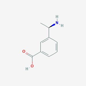 molecular formula C9H11NO2 B8023148 (R)-3-(1-Amino-ethyl)-benzoic acid CAS No. 1187930-71-7