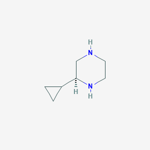 molecular formula C7H14N2 B8023205 (S)-2-Cyclopropyl-piperazine 