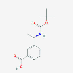 molecular formula C14H19NO4 B8023213 (S)-3-(1-Tert-butoxycarbonylamino-ethyl)-benzoic acid 