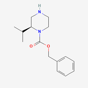 molecular formula C15H22N2O2 B8023244 (S)-Benzyl 2-isopropylpiperazine-1-carboxylate 