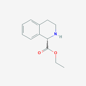 molecular formula C12H15NO2 B8023249 (S)-1,2,3,4-Tetrahydro-isoquinoline-1-carboxylic acid ethyl ester 