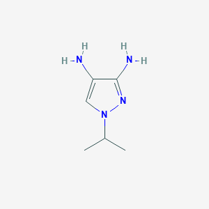 molecular formula C6H12N4 B8023307 1-(propan-2-yl)-1H-pyrazole-3,4-diamine 