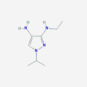 molecular formula C8H16N4 B8023333 N3-ethyl-1-(propan-2-yl)-1H-pyrazole-3,4-diamine 