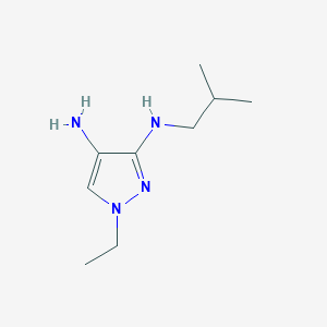 molecular formula C9H18N4 B8023346 1-ethyl-N3-(2-methylpropyl)-1H-pyrazole-3,4-diamine CAS No. 1429418-65-4