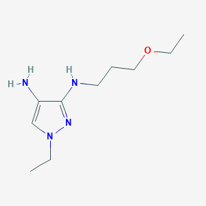 molecular formula C10H20N4O B8023357 N3-(3-ethoxypropyl)-1-ethyl-1H-pyrazole-3,4-diamine 