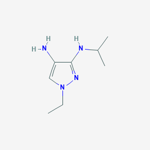 molecular formula C8H16N4 B8023362 1-ethyl-N3-(propan-2-yl)-1H-pyrazole-3,4-diamine 