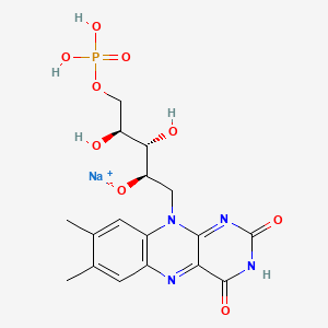 molecular formula C17H20N4NaO9P B8023400 Riboflavin 5'-(dihydrogen phosphate), monosodium salt 