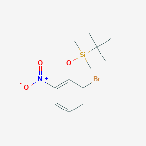 molecular formula C12H18BrNO3Si B8023423 (2-Bromo-6-nitrophenoxy)(tert-butyl)dimethylsilane 