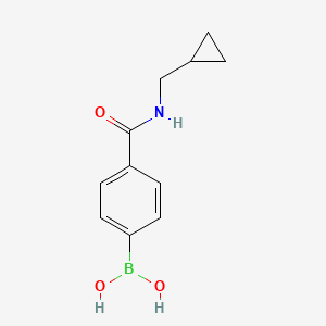 molecular formula C11H14BNO3 B8023443 (4-((Cyclopropylmethyl)carbamoyl)phenyl)boronic acid 