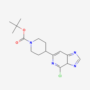 molecular formula C16H21ClN4O2 B8023504 Tert-butyl 4-(4-chloro-3AH-imidazo[4,5-C]pyridin-6-YL)piperidine-1-carboxylate 
