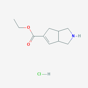 molecular formula C10H16ClNO2 B8023513 Ethylhexahydrocyclopenta[c]pyrrole-5-carboxylatehydrochloride 