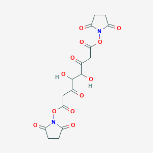 molecular formula C16H16N2O12 B8023543 Ethyleneglycol-1,2-bis(succinimidyl 3-oxypropionate) 
