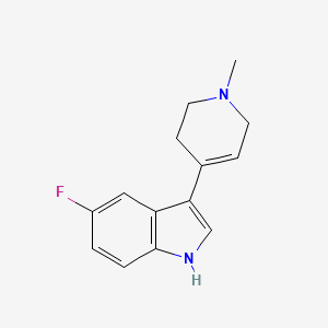 molecular formula C14H15FN2 B8023551 5-fluoro-3-(1-methyl-1,2,3,6-tetrahydro-4-pyridinyl)-1H-indole CAS No. 116480-54-7